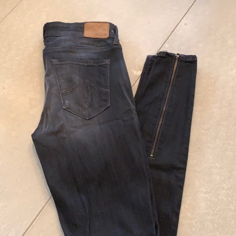 Level 99 New Tom Zip ankle Dark wash skinny jean